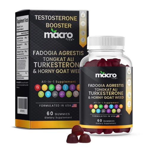 [BRSRAAQNDMPBE2Y7] Testosterone Booster for Men Gummies [Fast-Max Absorption] Masculinity Boost, Turkesterone, Tongkat Ali, Horny Goat Weed, Maca Root, Tribulus,Testo Gummies 60Ct