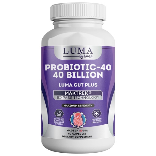 [BRSWYFQDAUJRUHQU] Adult Probiotics 40 Billion CFU for Stomach Acid Resistant - Maximum Potency for Gut Health & Immune Support - No Dairy, Gluten, Wheat, Yeast - 60 Veggie Capsules