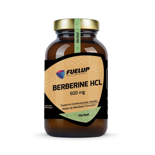 [BRSREHYQCEDWC23U] Berberine HCL 500 mg – Herbal Supplement with Berberis Aristata Extract – Supports Metabolic Function - Heart and Circulation – Non-GMO, 120 Vegan Vegetable Capsules