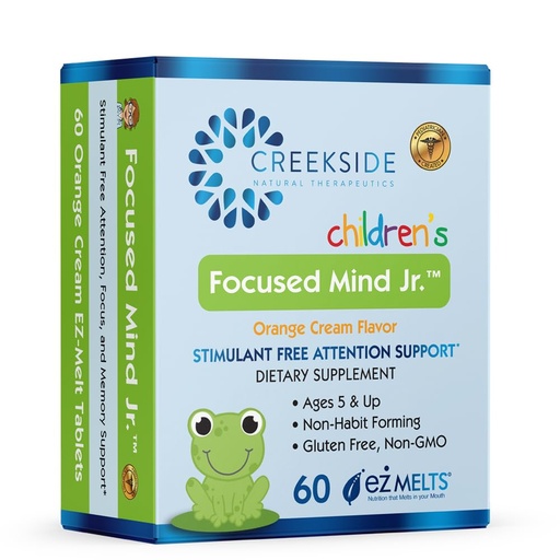 [BRSWIHY5CUNWA3A7] Focused Mind Jr., Cognitive Support for Children, Pediatrician Formulated, Stimulant-Free Supplement with Inositol, DMAE, Sugar-Free, Vegan, 60 EZ Melt Tablets
