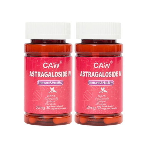 [BRSREFAECAFGCELZ] CAW Max Absorption Astragaloside IV 98% 50mg 60 Capsules | Immune Support | Anti-Aging Supplement | Enteric-Coated Vegetarian Capsules