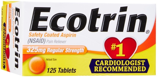 [BRSWIYQQBYEGA33C] Ecotrin Regular Strength, 125 ct