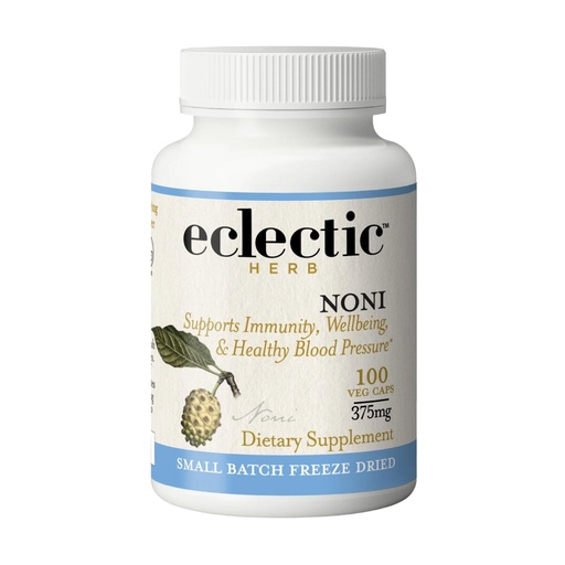 [BRSWIYTYCUBBGETO] Eclectic Herb - Noni Capsules | Antioxidant + Blood Lipid Support | Herbal Vitamin & Mineral Supplement | Freeze-Dried, Vegan, Non-GMO, Gluten Free (100 CT | 375 mg)