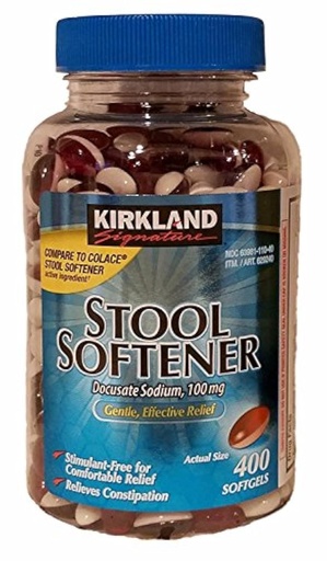 [BRSWIEAACAHB4ALM] Kirkland Signature Stool Softener 100 mg, 400 Softgels
