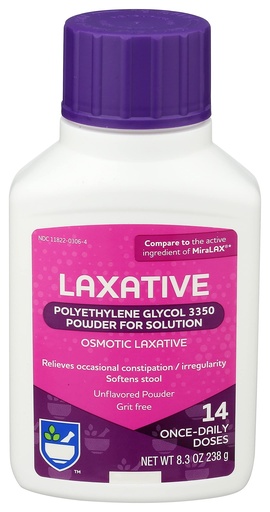 [BRSWIZ3YDEIBK2TO] Rite Aid Laxative Powder - Polyethylene Glycol 3350, Stool Softner for Constipation Relief - 14 Dose, 8.3 oz