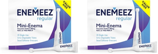 [BRSRGFIEOZ5GACQY] Enemeez 283mg Docusate Sodium Mini Enemas/Stool Softeners - Constipation Relief for Adults, 35 Count (Pack of 2)