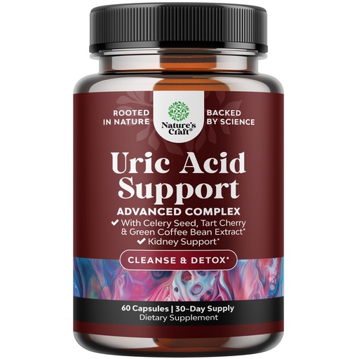 [BRSWKHAKBIIQAHTZ] Green Coffee Bean Extract for Uric Acid Cleanse & Detox - Green Coffee Beans with Turmeric, Tart Cherry & Celery Seed for Adults - Daily Uric Acid Flush for Joints Support & Kidney Cleanser – 60 Ct