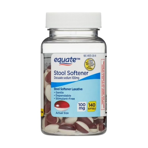[BRSROH36A4CB4FI2] Stool Softener 100mg, 140 Softgels, Gentle Stool Softeners for Adults, Docusate Sodium 100 mg, Daily Stool Softener Supplement, Soft Stool Support (Pack of 1)