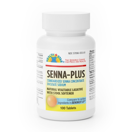 [BRSWKGD3A4IGMFIV] GeriCare Senna Plus Natural Vegetable Laxative with Stool Softener, Docusate Sodium 50mg, Sennosides 8.6mg 100 Count (Pack of 1)