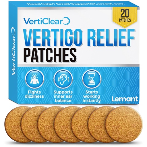 [BRSRGYY2OEFGG3LH] Lemant Vertigo Relief Patches for Dizziness Relief | Vertigo Treatment & Inner Ear Balance | 20 Patch Pack