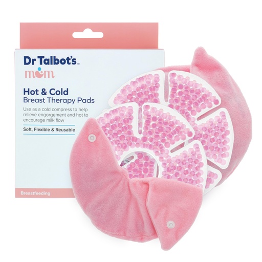 [BRSREEL6DIFB4C3X] Dr. Talbot's Mom Hot and Cold Breast Therapy Pads - 2 Count - Reusable Gel Packs with Covers for Engorgement Relief & Milk Flow Support