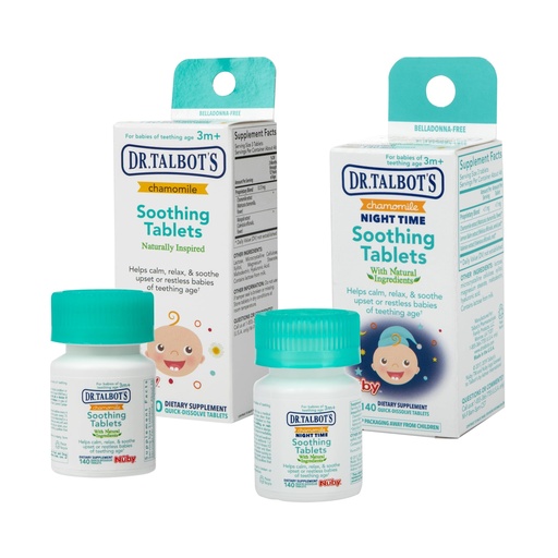 [BRSROCQDBUFQGC3P] Bundle of Dr. Talbot's Chamomile Soothing Tablets, Quick Dissolve, 140 Count + Dr. Talbot's Night Time Chamomile Soothing Tablets, Naturally Inspired, Quick Dissolve, 140 Count