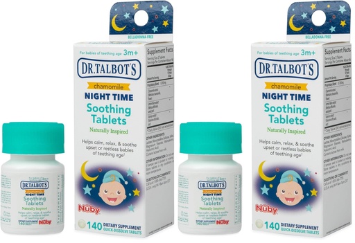 [BRSRAY35DN6BU3TD] Dr. Talbot's Night Time Chamomile Soothing Tablets, Naturally Inspired, Quick Dissolve, 140 Count (Pack of 2)