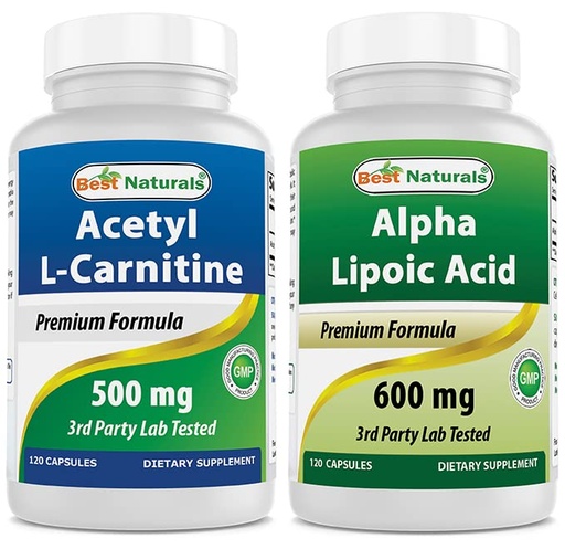 [BRSRMAI7BAORM33X] Best Naturals Acetyl L-Carnitine 500 Mg & Alpha Lipoic Acid 600 mg