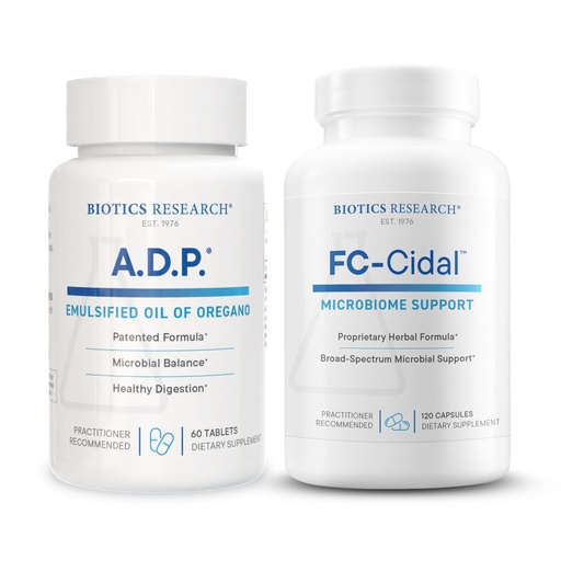 [BRSREHDQAF7AYETV] Biotics Research A.D.P. Oil of Oregano for GI Cleansing & Antioxidant Support + FC-Cidal Herbal Blend for Gut Lining, Microbial Balance & Immune Health – 60 tabs & 120 caps