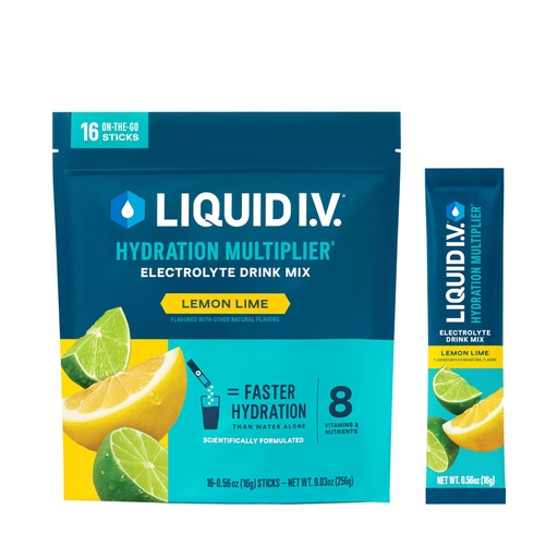 [BRSWKGY5PIDRQEL2] Liquid I.V.® Hydration Multiplier - Lemon Lime | Electrolyte Powder Drink Mix | 1 Pack (16 Servings)