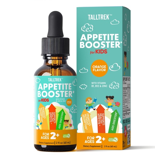 [BRSREAIPB4MWE3TG] Appetite Booster Drops for Kids - Toddler Liquid Formula to Support Healthy Nutrient Absorption with Vitamins B1 B3 B6 B12 Zinc & L-Lysine - Ages 2+ - Sugar-Free 2 Fl Oz
