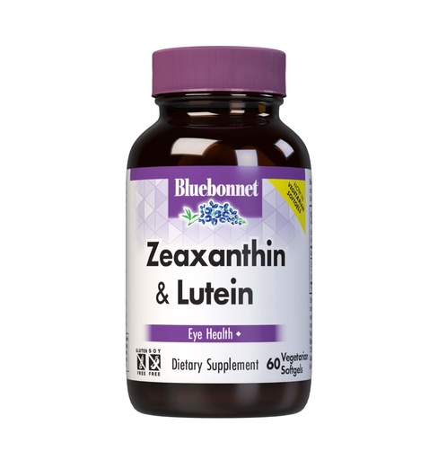 [BRSWIYD4CMJRGCI7] Bluebonnet Nutrition Zeaxanthin & Lutein, Eye Health*, Gluten-Free, Dairy-Free, 60 Vegetarian Softgels, 60 Servings