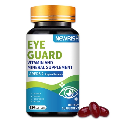 [BRSREAAPO4BREF32] AREDS 2 Formula 120 Softgels - High Potency Lutein & Zeaxanthin, Non-GMO Gluten-Free Multivitamin Mineral Supplement