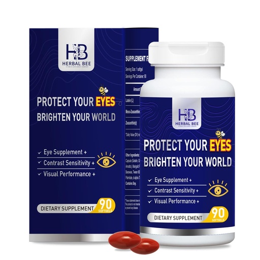 [BRSREYD5PNYGMGTH] Eye Supplement - Lutein 10mg, Meso-Zeaxanthin 10mg, Zeaxanthin 2mg - Eye Vitamins Supports Vision, Blue Light Protection & Macular Health - Natural Antioxidant Formula | 90 Softgels