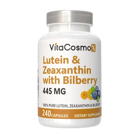 [BRSREHYZBACWM33H] Lutein with Zeaxanthin, Vegan Capsules, 240 Count, 40 mg Lutein + 4 mg Zeaxanthin per Serving, Non-GMO, Gluten-Free