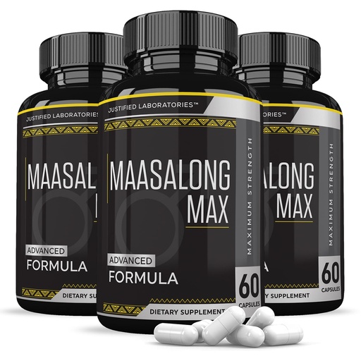 [BRSW2BDYBUDROEL5] (3 Pack) Maasalong Max 1600MG Advanced Men's Health Masalong Formula 180 Capsules