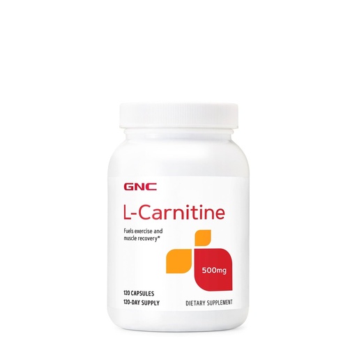 [BRSWYZQKCUORYAYY] GNC L Carnitine 500mg Supplement, Supports Muscle Recovery, 120 Servings