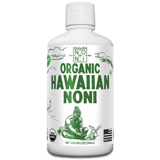 [BRSROEA2CEJR43LU] Healing Noni - 1-Pack Plastic Bottle 32oz - 100% Pure Hawaiian Organic Noni Juice - USDA Certified Organic