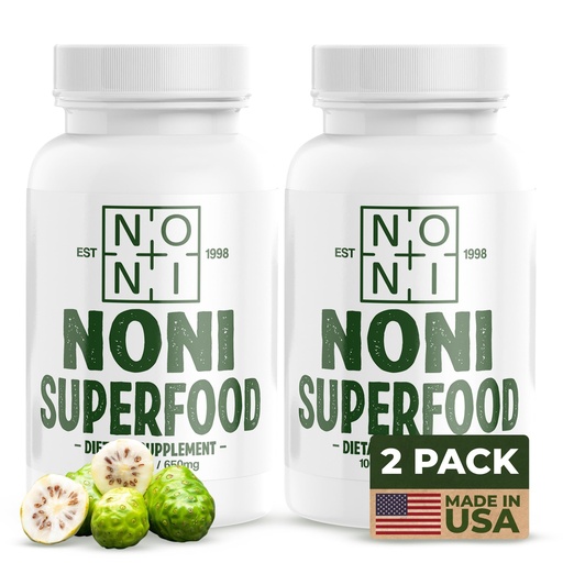 [BRSRMHYYCQAR6HLF] Healing Noni - 2-Pack 1300mg 200ct - 100% Pure Noni Fruit Powder Capsules