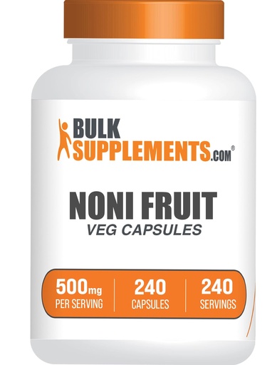 [BRSRAFAYB4OQEDQU] BulkSupplements.com Noni Extract Capsules - Noni Fruit 500mg, Superfood Supplement, Noni Fruit Supplement - Gluten Free, 1 Capsule per Serving, 240 Veg Capsules (Pack of 1)