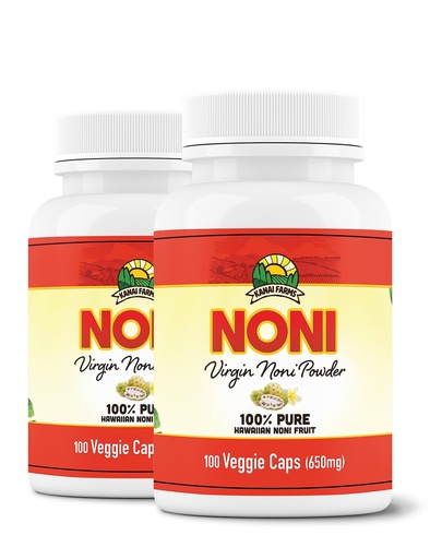 [BRSWYYAOBEBGGDQZ] Virgin Noni Powder - 100% Pure Noni Powder Capsules, Certified Organic - Pack of 2 Bottles