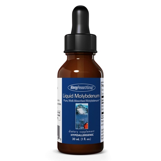 [BRSWIYQDAR7BMDTM] Allergy Research Group Liquid Molybdenum Supplement - Sulfur Metabolism Support, Detox, Uric Acid, Trace Minerals, 25mcg Liquid Drops - 1 Fl Oz