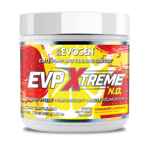 [BRSROHYRCUJRQCY3] Evogen EVP Xtreme NO - Pre Workout Powder for Men & Women | Sugar Free Preworkout with Beta Alanine, Creatine, and Caffeine for Energy & Pump | Strawberry Lemonade | 40 Servings