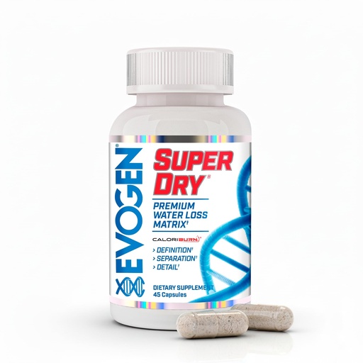 [BRSWYBLQDIJQ2C3L] Evogen Super Dry - Premium Water Loss Matrix for Muscle Definition | Natural Diuretic Water Pills Supplement Supporting Water Weight Loss, Reduced Water Retention, & Bloating Relief | 45 Capsules