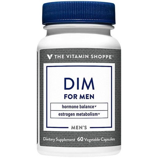 [BRSWYGI5OUIA4GTF] The Vitamin Shoppe DIM Men with BioPerine 200mg - Hormone Balance | Estrogen Metabolism Support | 60 Capsules | Enhanced Absorption