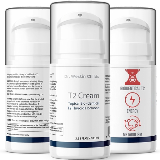[BRSROBIDCAHQ2DTZ] Dr. Westin Childs T2 Cream - T2 Thyroid Support for Women & Men with Bioidentical 3,5 Diiodo-l-thyronine in Lotion Form for Hormone Balance in Hypothyroidism, Hashimoto's, Thyroidectomy & Rai, 60 Ct