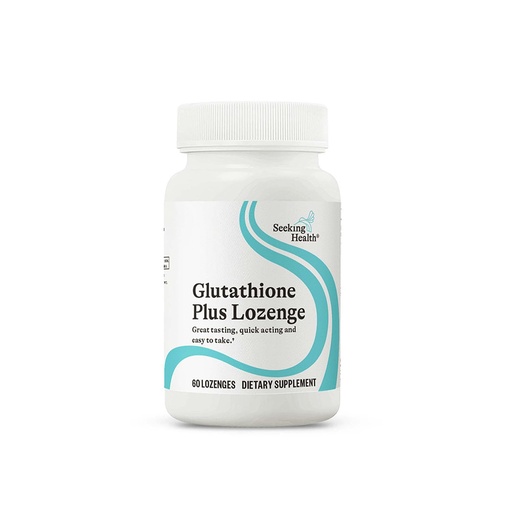 [BRSROZI3CAPGYYLX] Seeking Health Glutathione Plus Lozenge, 25 mg S-Acetyl-L-Glutathione with Cofactors, Immune and Detoxification Support, Liver Health, Antioxidant and Free Radical Support, Vegetarian (60 lozenges)*