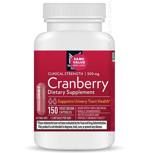 [BRSRACA5AECQAYDG] Members Mark Clinical Strength Cranberry Capsules, 500 mg, (150 Count.) – Whole Fruit Cranberry Powder, Supports Urinary Tract Health & Antioxidant Activity, Non-GMO, Vegetarian
