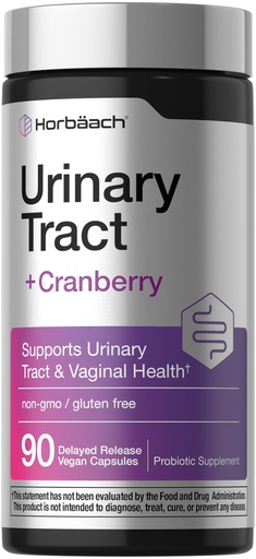 [BRSREBQ5PICQECT5] Horbaach Urinary Tract Health for Women | 90 Vegan Capsules | Probiotics and Cranberry for Vaginal Health | Vegan, Non-GMO, Gluten Free Supplement