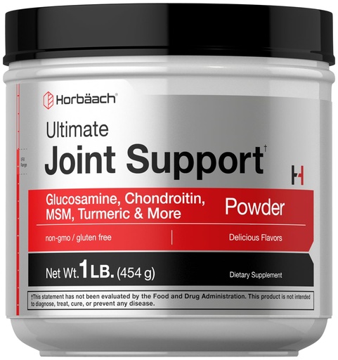 [BRSWYYYNOQNWEDTK] Horbaach Joint Support Supplement Powder | 1 lb | Glucosamine, Chondroitin, MSM & Turmeric | for Men and Women | Non-GMO & Gluten Free