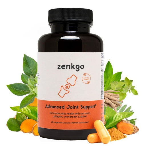 [BRSRMAL4CEBBQHLB] Zenkgo Chondroitin Boswellia MSM Turmeric Hydrolyzed Collagen - Joint Support Supplement, Helps with Joint Mobility & Flexibility (Joint Support Supplement)