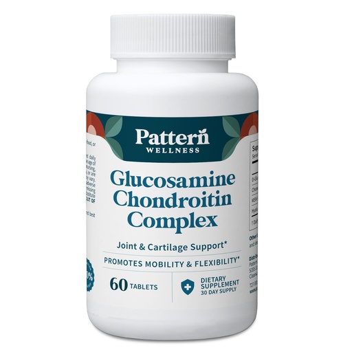 [BRSRAFQFBECAOC36] Pattern Wellness Glucosamine Chondroitin Complex with MSM & Hyaluronic Acid – Supports Joint, Cartilage & Flexibility Health – 60 Tablets