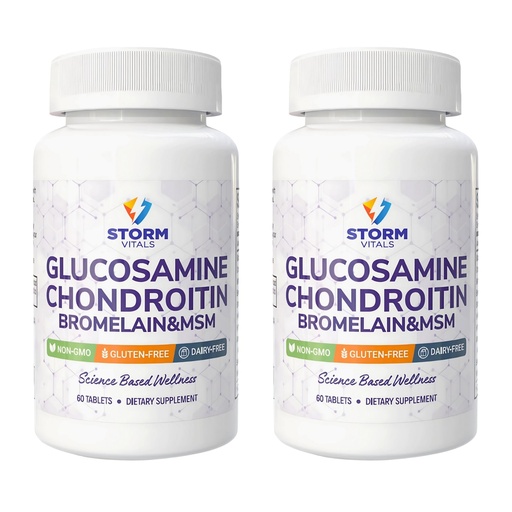 [BRSREFLQDN5QODI7] Glucosamine Chondroitin with MSM, Bromelain, Boswellia, Collagen, Hyaluronic Acid, Selenium & Vitamin D – Dietary Supplement – 60 Tablets