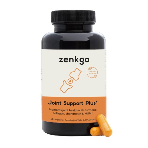 [BRSREYINOIFRMHT5] Zenkgo Joint Support Supplement with Hydrolyzed Collagen, Chondroitin Sulfate & Turmeric - Supports Joint Health, Mobility & Comfort - 60 Capsules