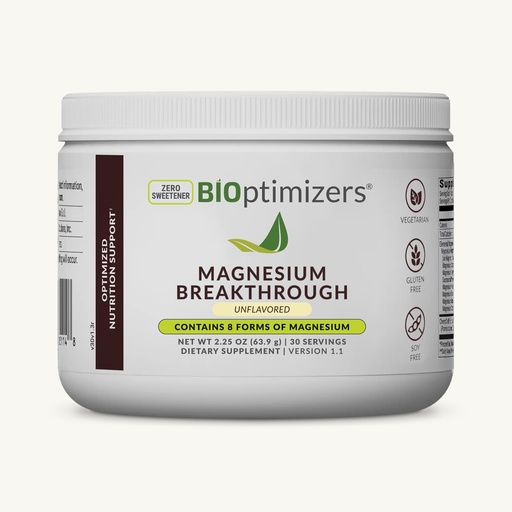 [BRSRAGABB4GRSDL5] BIOptimizers Magnesium Breakthrough Drink - 8 Forms of Magnesium, Electrolytes, Sleep Health, Stress, Muscle Recovery, Heart Support | Glycinate, Citrate, Malate - Unflavored