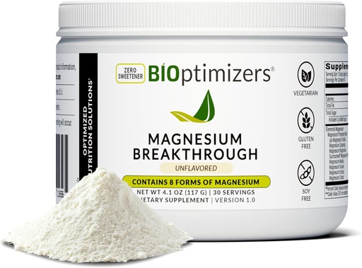 [BRSRAGABB4GRSDL5] BIOptimizers Magnesium Breakthrough Drink - 8 Forms of Magnesium, Electrolytes, Sleep Health, Stress, Muscle Recovery, Heart Support ← Glycinate, Citrate, Malate