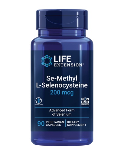 [BRSWIE3RBBYB633A] Life Extension Se-Methyl L-Selenocysteine, Advanced Form of Selenium, antioxidant Defense, Cellular Health, Healthy Aging, Vegetarian, Gluten-Free, Non-GMO, 90 Capsules