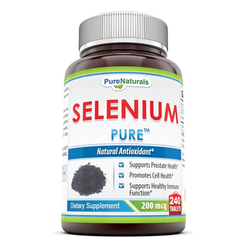 [BRSWKYI7BR7BAFQ7] Pure Naturals Selenium Tablets, 200 mcg, 240 Count
