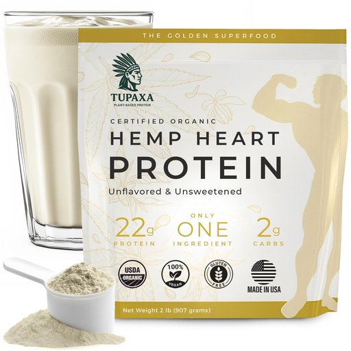 [BRSROZQKAAFWEFLZ] USDA Organic Hemp Protein Powder for Women & Men - Unflavored Pure Natural - Plant Based Powder, Vegan, Gluten Free, Keto - Hemp Seed Powder Cold-Pressed (30 Servings (2 lb), Unflavored)