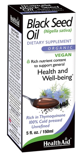[BRSWGAQBOEDQGYIU] HealthAid Black Seed Oil – Organic, Cold-Pressed Nigella Sativa – Standardized 150 mg Thymoquinone – Supports Immune Function, Antioxidant Activity & Daily Wellness – Vegan, Non-GMO – 5 oz*